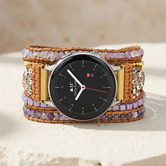 Amethyst Crown Samsung Watch Strap